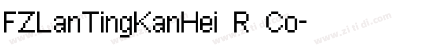 FZLanTingKanHei R Co字体转换